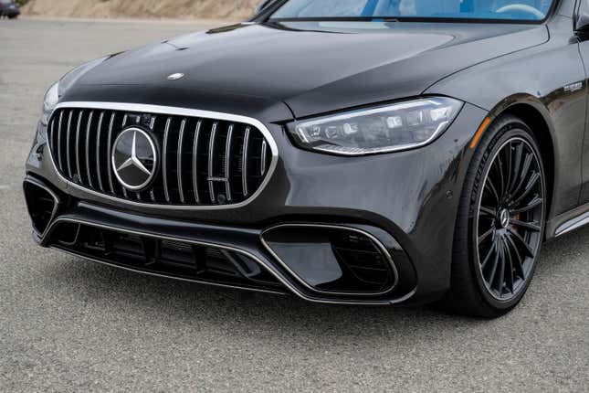 Large grille typical of AMG of Mercedes-AMG S63 E Performance 2024